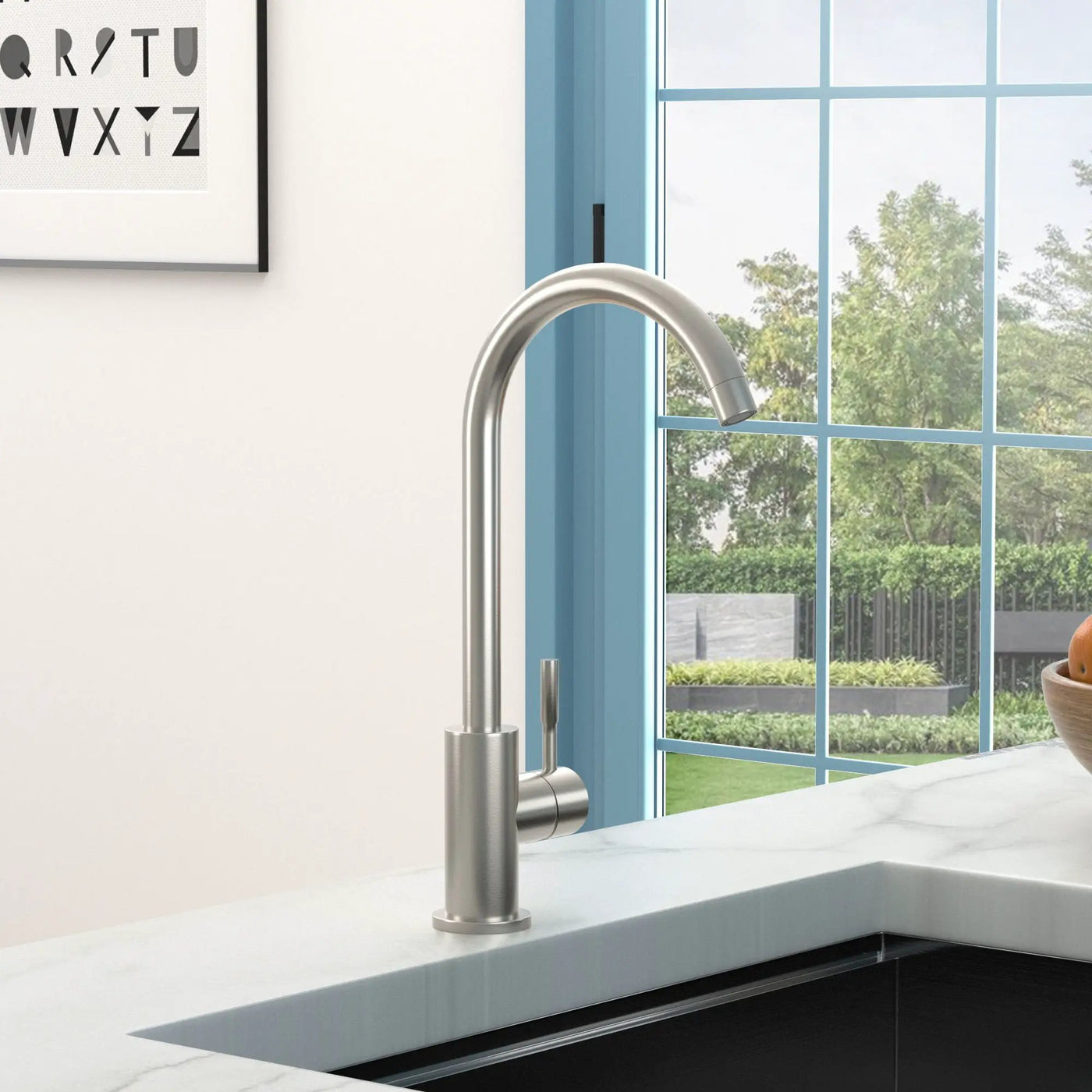 Modern Kitchen Sink Faucet With Single Handle by HouseOfZazla