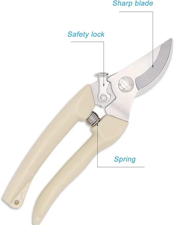 Curve Gardening Scissor with Sharp Stainless Steel Blade Garden Shears for Cutting Flowers Trimming Plants of Yard Florist Flower Rose Herb Hedge Bonsai and Fruits Picking by GreenHaven Gardens