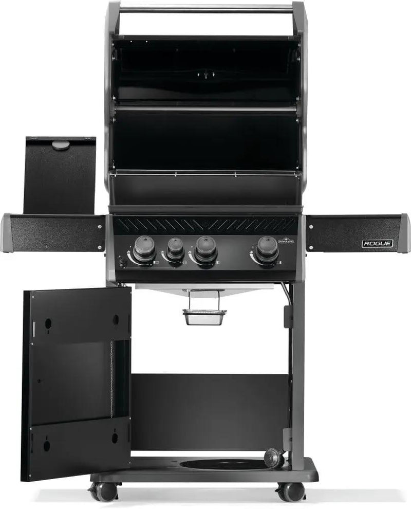 Napoleon Rogue 425 Natural Gas Grill with Range Side Burner, Black, 3 Stainless Steel Main Burners, Durable Outdoor Cooking by GreenHaven Gardens