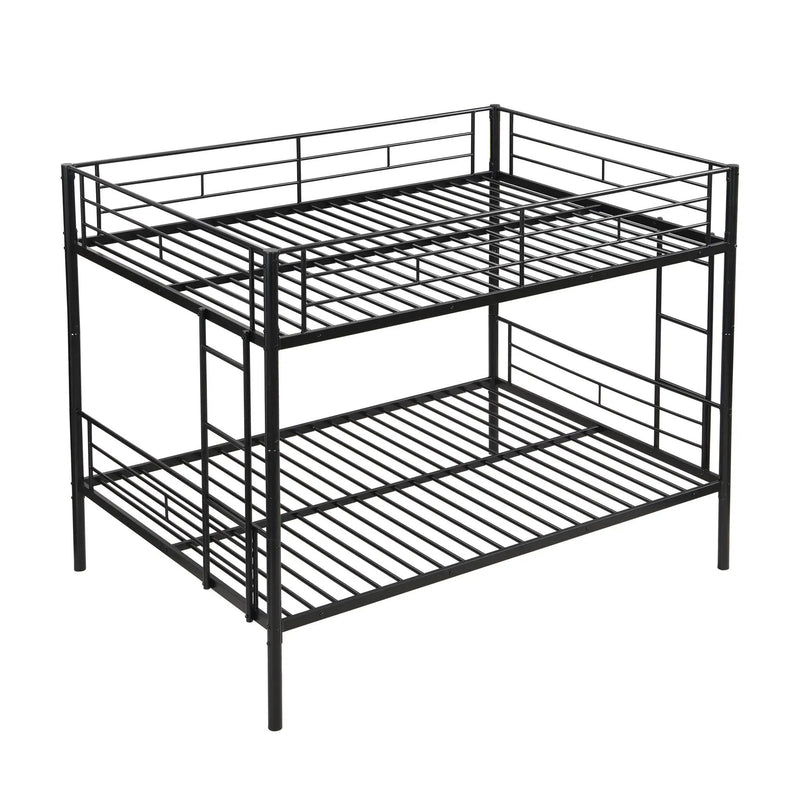 Modern Metal Bunk Bed, Full Over Full, No Box Spring Needed - Black by Unique Piece Furniture