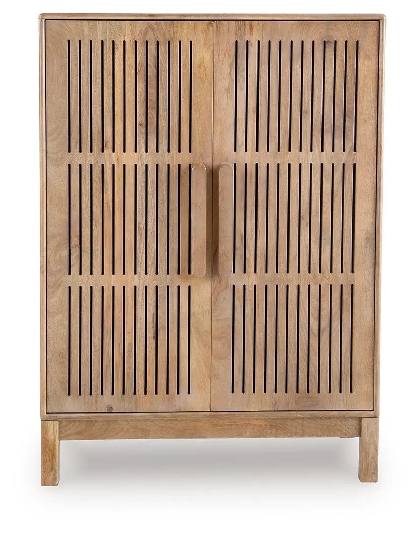 Pellamour - Bar Cabinet - Natural Brown by Unique Piece Furniture