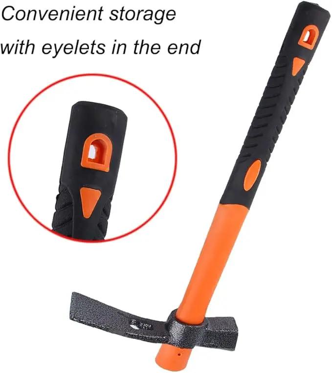 Dual Head Hammer Hoe with Heavy Duty Forged Adze and Ergonomic Non-Slip Handle for Gardening, Hunting, Landscaping Outdoor 39mm/15-Inch by GreenHaven Gardens
