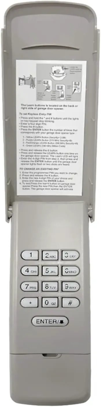 Universal Garage Door Opener Keypad for Liftmaster/Chamberlain/Craftsman/Genie/Linear/Wayne Garage Door Opener Keypad Wireless Keyless Entry Remote with Smart Learn Button or DIP Switch by GreenHaven Gardens