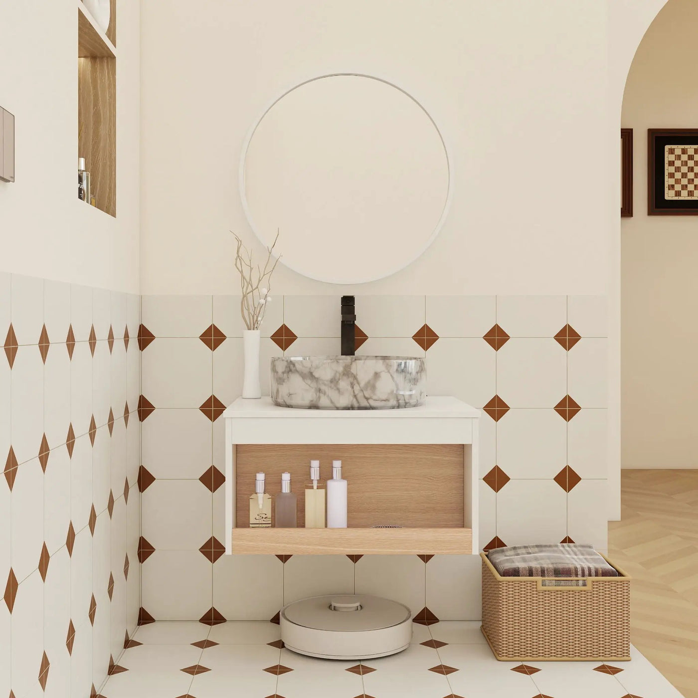 Floating Bathroom Vanity With Vessel Sink by HouseOfZazla