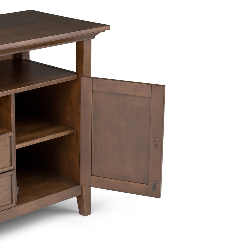 Redmond - Tall TV Media Stand - Rustic Natural Aged Brown by Unique Piece Furniture