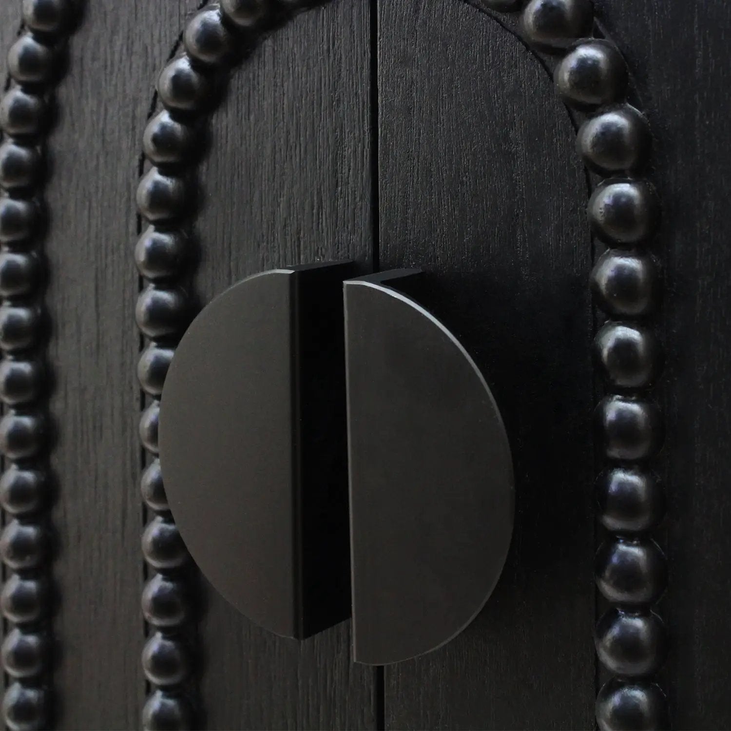 Modern Black Wood Storage Cabinet with Decorative Door by HouseOfZazla