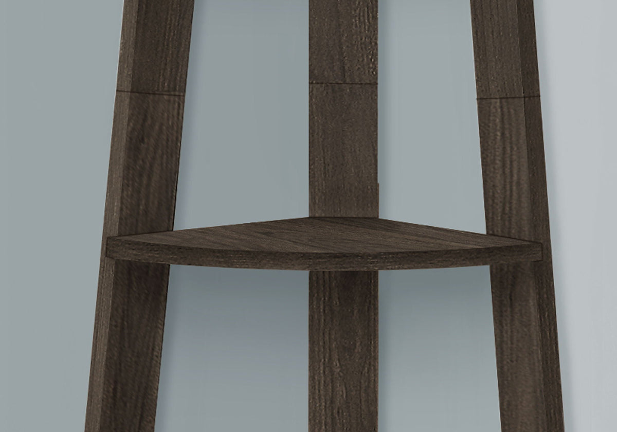 5-Tier Corner Bookshelf with Fixed Shelves - Modern Oak Finish, photo 2 of 4