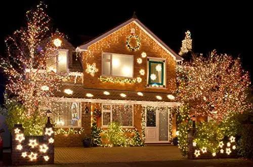 2-Pack Connectable 164FT 400LED Outdoor String Lights Waterproof, Twinkle Lights with 8 Modes, Christmas String Lights Green Wire for Holiday Party Christmas Decorations, Warm White by GreenHaven Gardens