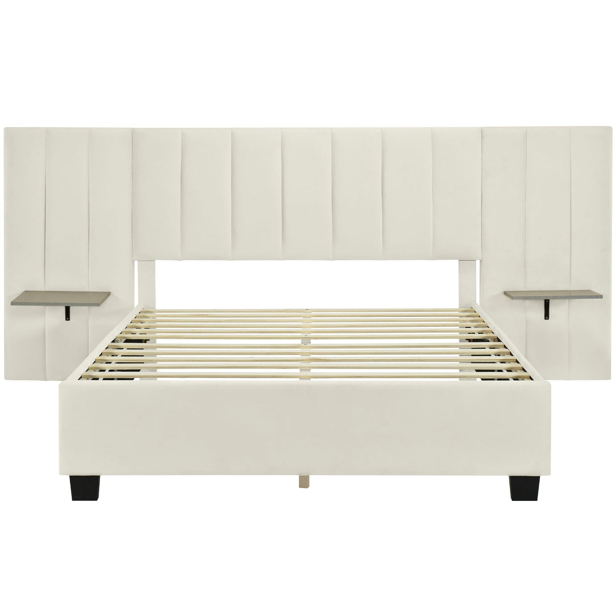 Upholstered Platform Bed With Big Headboard, photo 8 of 14