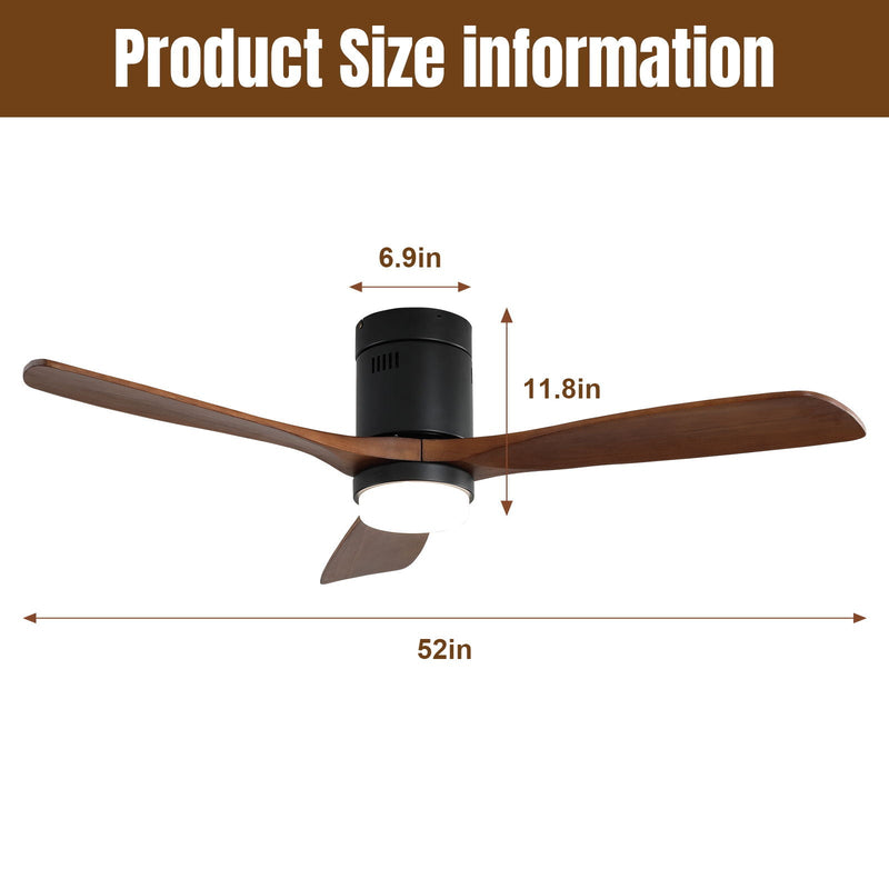 Indoor Ceiling Fan With Lights, Reversible DC Motor, Remote Control - Black, photo 2 of 4