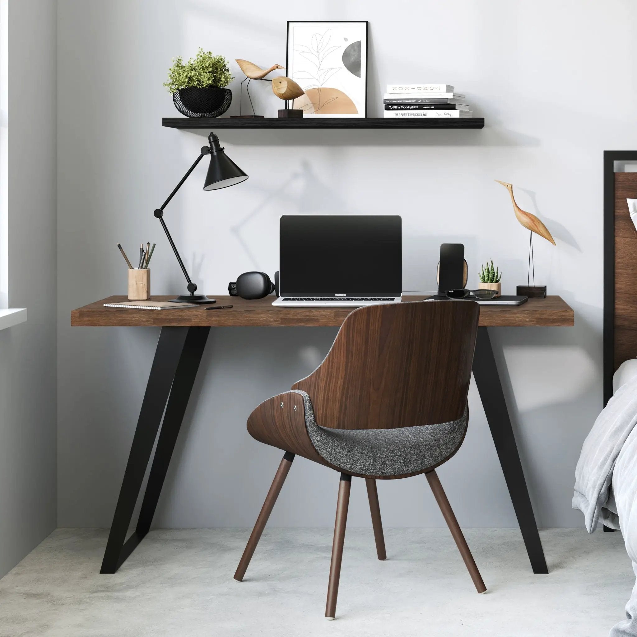 Lowry - Flat Top Desk - Rustic Natural Aged Brown by Unique Piece Furniture