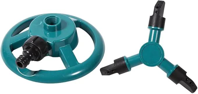 ViaGasaFamido Garden Sprinkler Automatic 360° Circle Rotating Watering Sprinkler Irrigation System Lawn Sprinkler with 3 Nozzle Pipe Hose for Yard Large Area by GreenHaven Gardens