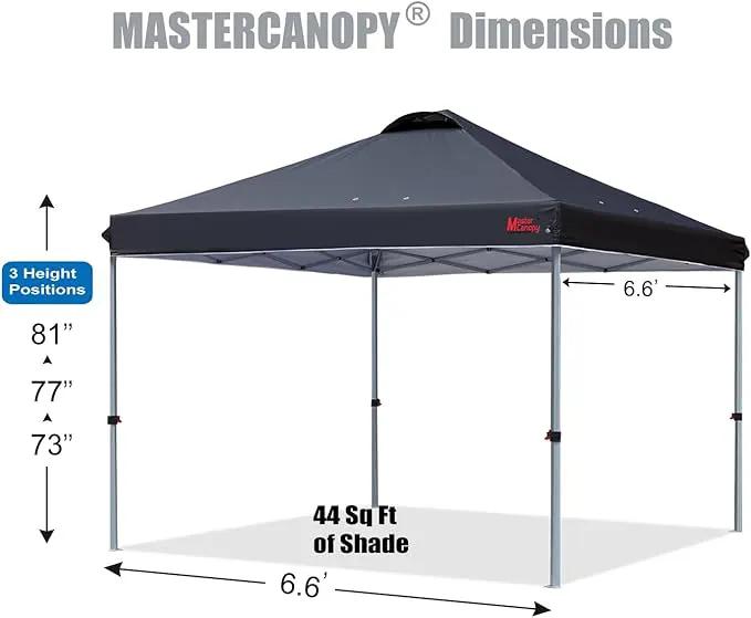 MASTERCANOPY Durable Pop-up Canopy Tent with Roller Bag (Black) by GreenHaven Gardens