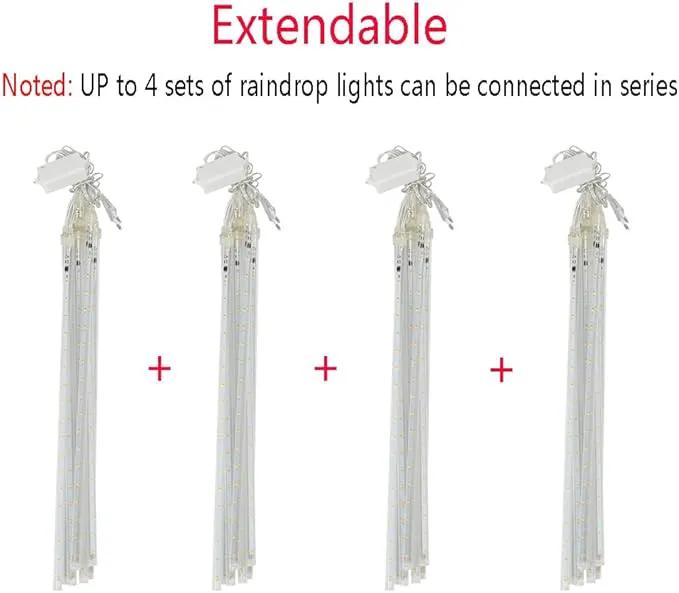 Aokudoni Halloween Decorations Outdoor, Upgraded 16inch/40cm Meteor Shower Rain Lights, Purple Icicle String Lights for Xmas Tree Decoration Holiday New Year Party, UL Plug by GreenHaven Gardens