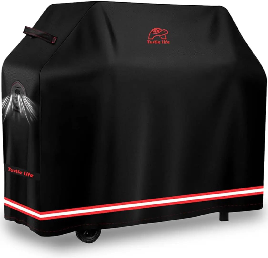 BBQ Grill Cover, 60 Inch Heavy Duty Waterproof 3-4 Burner Barbecue Gas Grill Covers for Weber Genesis Char-Broil Nexgrill Deluxe, Black by GreenHaven Gardens