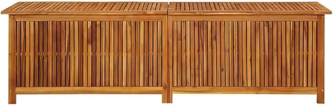 vidaXL Outdoor Storage Box, Deck Box with Gas-Lift Lid, Storage Chest with Water-Resistant Zippered Bag Inside, 78.7''x19.7''x22.8'', Solid Acacia Wood by GreenHaven Gardens