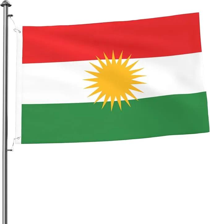 Kurdistan Flag Kurdish Kurds Flag Garden Yard House 2x3 ft Flags Double Sided Print Banner Indoor Outdoor Party Home Decorations for Boat Dorm House Balcony by GreenHaven Gardens