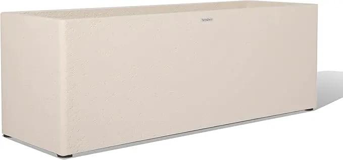 42 Inch Rectangular Concrete Planter（42Lx14Wx15H，58 Pounds）,Durable All-Weather Use with Drainage Holes,Large Rectangular Planter for Outdoor Indoor Plants by GreenHaven Gardens