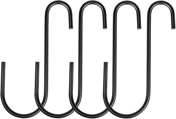 Vindar 4 Pack 6 Inches Bird Feeders Hooks Extra Large S Shape Hooks Heavy Duty S Shape Hook for Hanging Wind Chimes, Garden Ornaments, Gardening Tools, Bird House, Lanterns, Kitchenware by GreenHaven Gardens