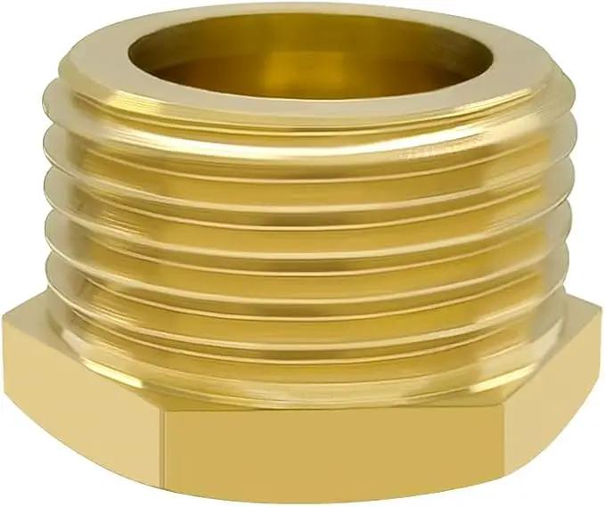 Hooshing 4PCS 3/4" GHT Garden Hose End Female Cap and Male Plugs Kits Garden Irrigation Brass Pipe Fittings Water Tubing Stopper by GreenHaven Gardens