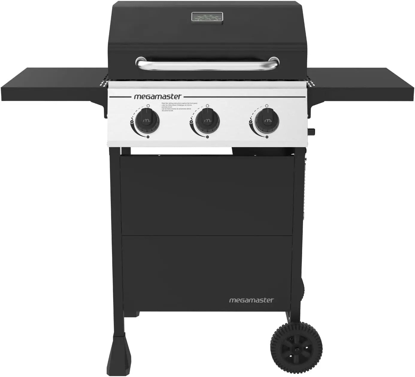 3-Burner Propane Gas Grill with Folding Side Tables, 30,000BTUs, 429.81 sq. in. Cooking Space, Stainless Steel Control Panel, Outdoor Kitchen Grill for BBQs, Patios, and More - 720-0988EA by GreenHaven Gardens