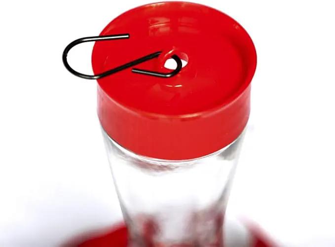 Nature's Rhythm Bird Feeder 4 bee Guard Plastic Feeding Port 8oz Glass Pinch Waist Hummingbird Feeder,1pcs by GreenHaven Gardens