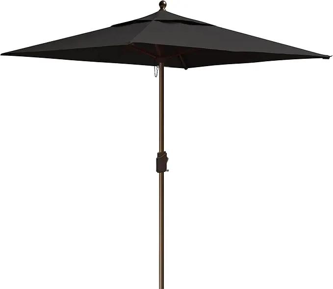 EliteShade USA 10-Year-Non-Fading Sunumbrella 6x6Ft Square Market Umbrella Patio Outdoor Table Umbrella with Ventilation（Black） by GreenHaven Gardens