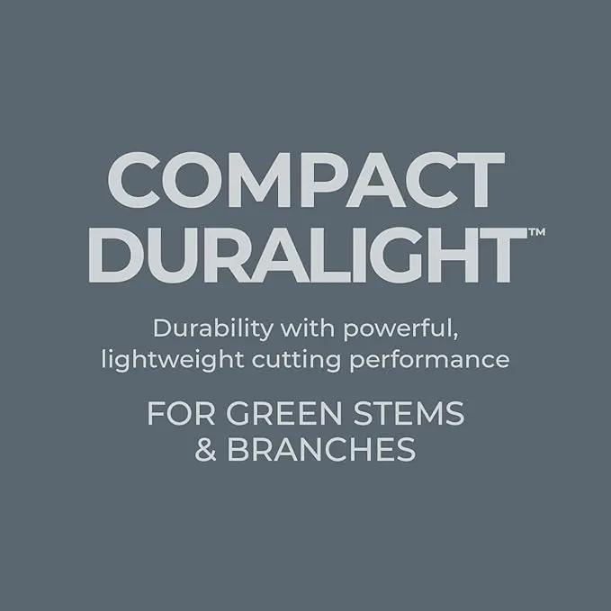 Woodland Tools Co. Duralight Bypass Pruning Shears – 5/8" Cut Capacity, Lightweight Hand Pruner, High Carbon Steel Blade, Adjustable Lock, Internal Spring, Soft Grip Garden Tool for Plants and Shrubs by GreenHaven Gardens