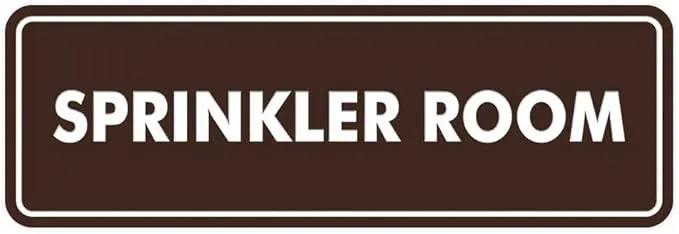 Signs ByLITA Standard Sprinkler Room Sign (Dark Brown) - Medium by GreenHaven Gardens