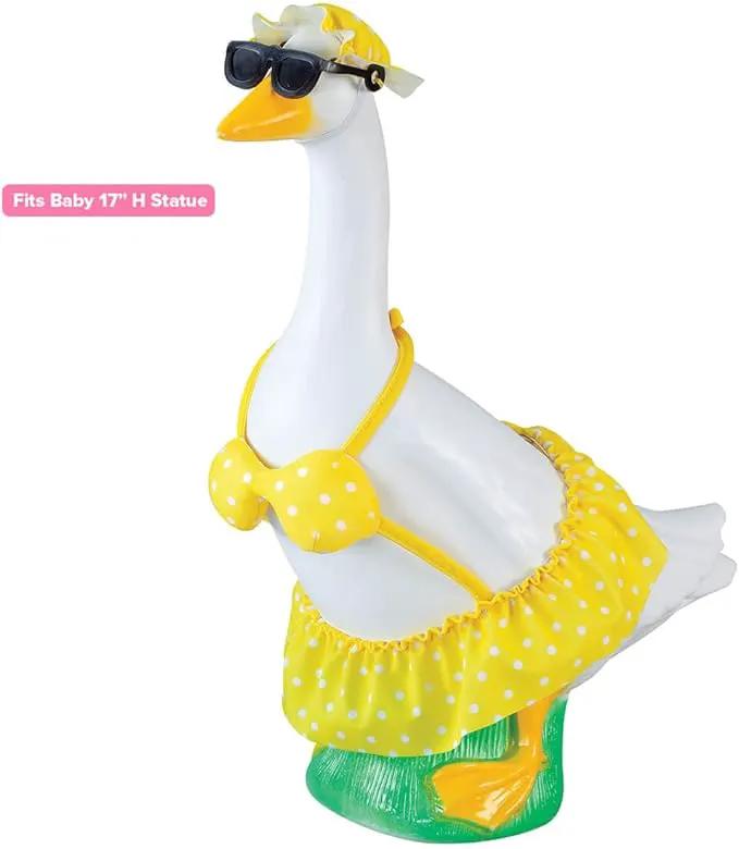 Fox Valley Traders Yellow Polka Dot Bikini Baby Goose Outfit by Gaggleville™, Fits Baby 17" H Statue by GreenHaven Gardens