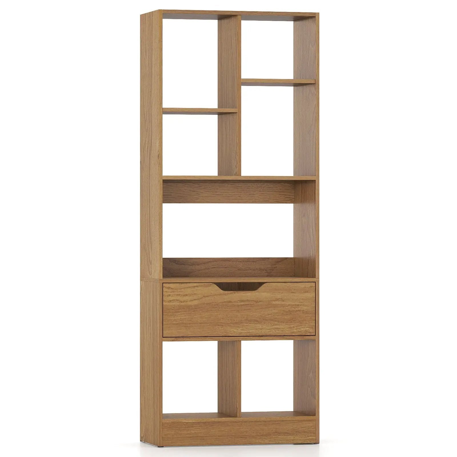 51inch Tall Freestanding Bookcase with Drawer 7-Cube Storage Organizer by DirectDeals