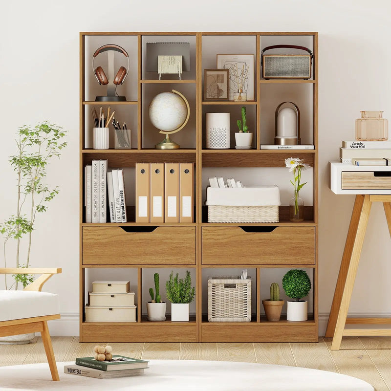 51inch Tall Freestanding Bookcase with Drawer 7-Cube Storage Organizer by DirectDeals