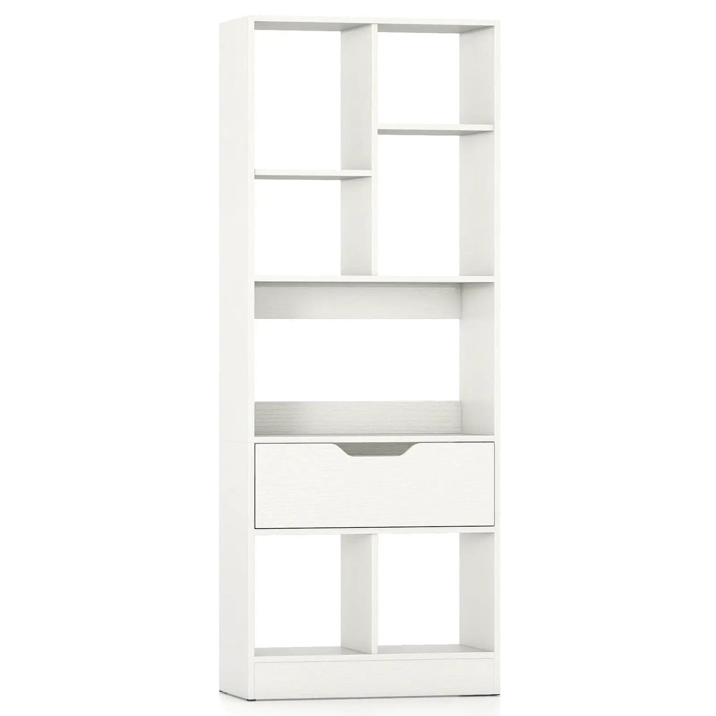 51inch Tall Freestanding Bookcase with Drawer 7-Cube Storage Organizer by DirectDeals