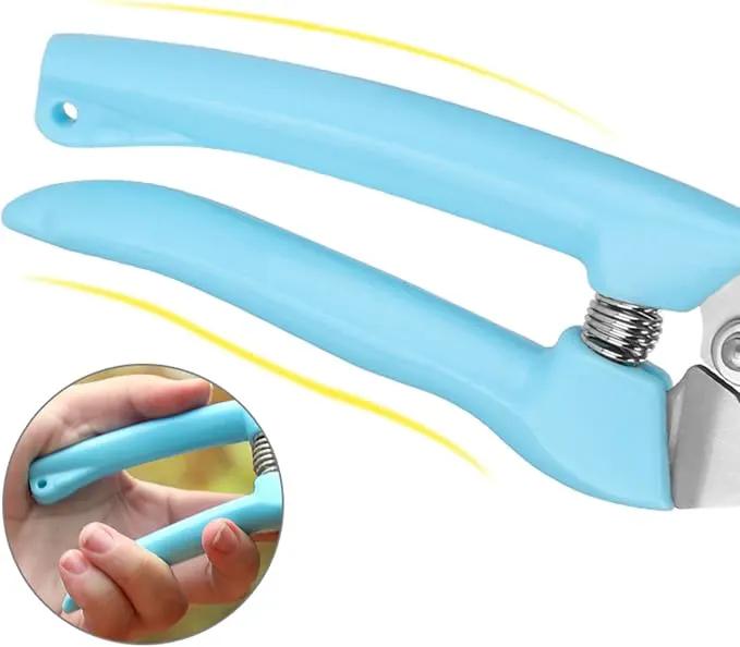 Curve Gardening Scissor with Sharp Stainless Steel Blade Garden Shears for Cutting Flowers Trimming Plants of Yard Florist Flower Rose Herb Hedge Bonsai and Fruits Picking (Green Handle) by GreenHaven Gardens
