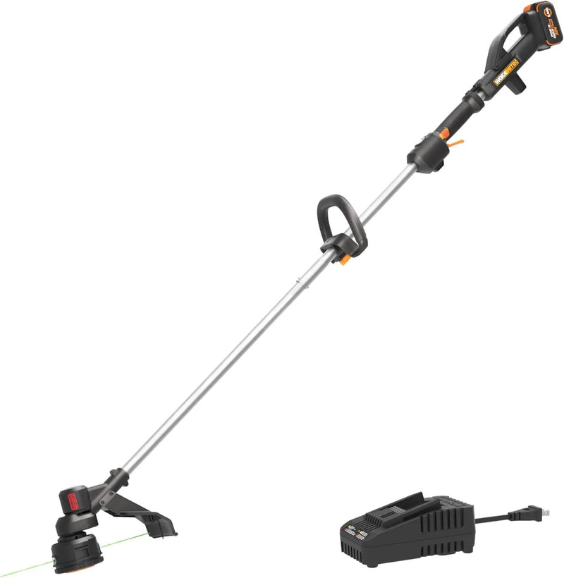 WORX Cordless String Trimmer, 20V 13''-15'' Weed Wracker with Brushless Motor 2.0, 21 cc Gas Equivalent, Quick-Line Reloading, Tool Only by GreenHaven Gardens
