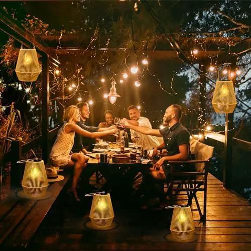 Solar Lanterns Outdoor, KagoLing Solar Hanging Lantern Lights Decorative Christmas Light for Garden Patio Courtyard Lawn, HANDLAN-01 by GreenHaven Gardens