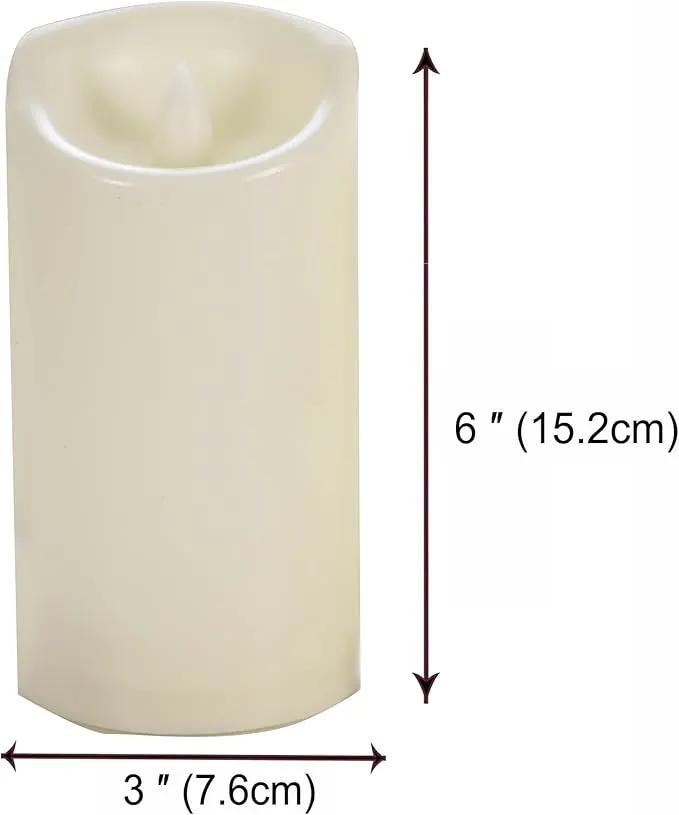 CANDLE CHOICE Waterproof Outdoor Battery Operated Flameless Candles with Timer Flickering Plastic Resin Electric LED Pillar Lights for Lantern Patio Garden Wedding Party Decorations 3x6 Inches 2 Pack by GreenHaven Gardens