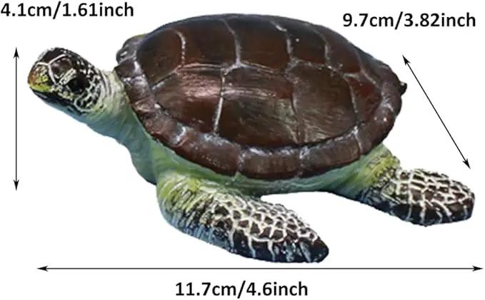 Small Turtle Figurine Sea Turtle Figurine Little Resin Turtle for Garden Decor Sea Turtle Figure Outdoor Outside Pond Ornaments Decorations Mini Statue Valentine's Day Gifts Brown by GreenHaven Gardens