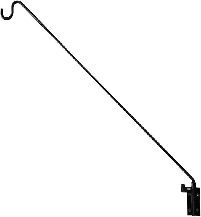 ERYTLLY Extended Reach Deck Hook Wall Pole Wall Mounted, Extensible and Adjustable 28 inch to 43 inch Bracket for Hanging Bird Feeder,Plants,Wind Chimes,Lanterns by GreenHaven Gardens