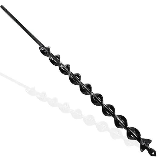 TCBWFY 24 Inch Auger Drill Bit for Planting - 1.2"x24" Long Handle Easy Planter Garden Auger - Bulb & Bedding Plant Augers - Post Hole Digger for 3/8”Hex Drive Drill by GreenHaven Gardens