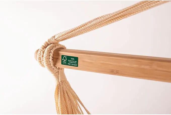 LA SIESTA® - Large Comfort Domingo Hammock Swing Chair - Weather & Tear Resistant Hanging Hammock Chair - Indoor Outdoor Hammock Chair Swing - Patio Porch Bedroom Hanging Chair - Max 285 Lbs, Sea Salt by GreenHaven Gardens