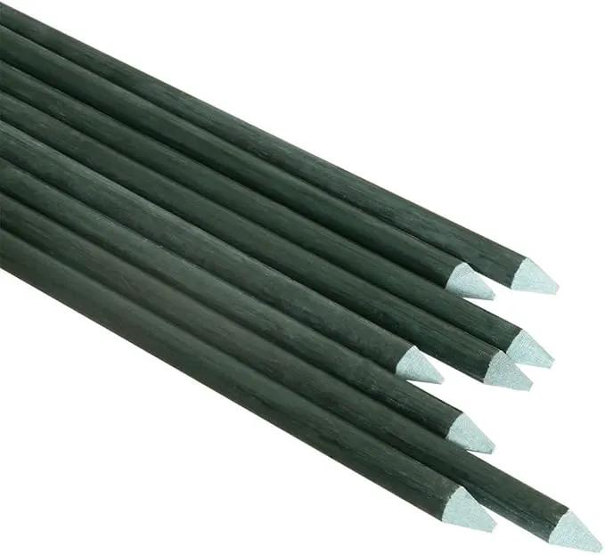 8 Pack Garden Stakes 4Ft for Climbing Plants Supports Pole EcoStake Rust-Free 3/8'' Dia Plant Sticks Fence Post (48inch) by GreenHaven Gardens