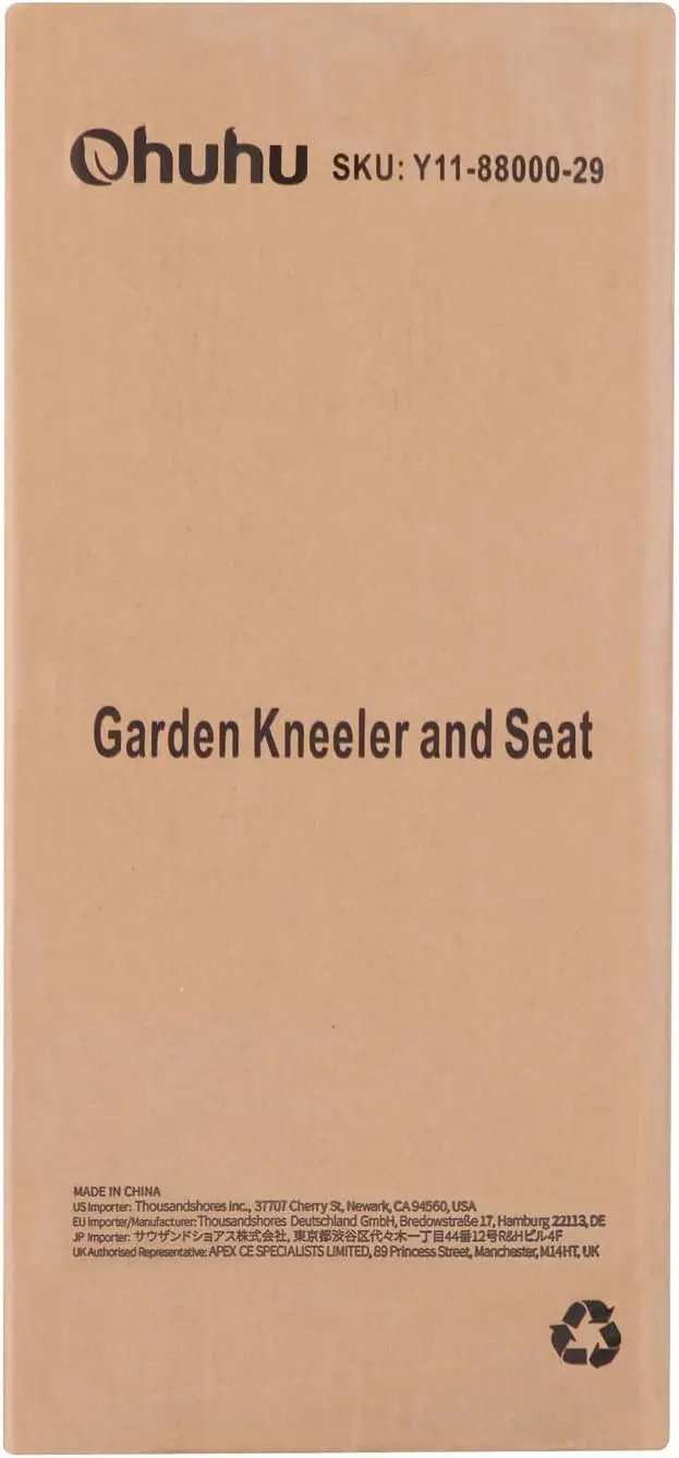 Ohuhu Garden Kneeler and Seat, Heavy Duty Garden Stool with EVA Foam Kneeling Pad, Foldable Gardening Bench with 2 Tool Pouches, 2-in-1 Portable Gardening Supplies, Idea Gifts for Women Men Seniors by GreenHaven Gardens