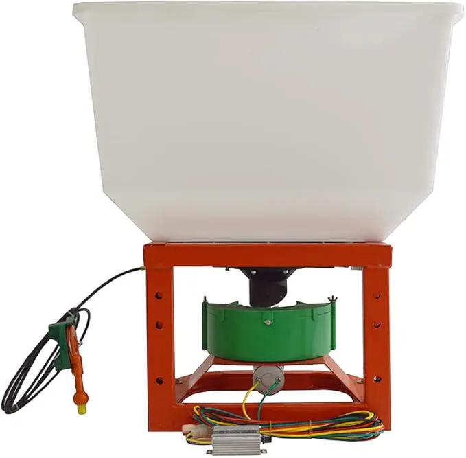 ATV/UTV Seed Fertilizer Spreader Broadcast Spreader 265lbs Garden Farmer Tractor Spreader 12V Variable Easy Fix Fertilizer Hopper Dry Material Spreader by GreenHaven Gardens