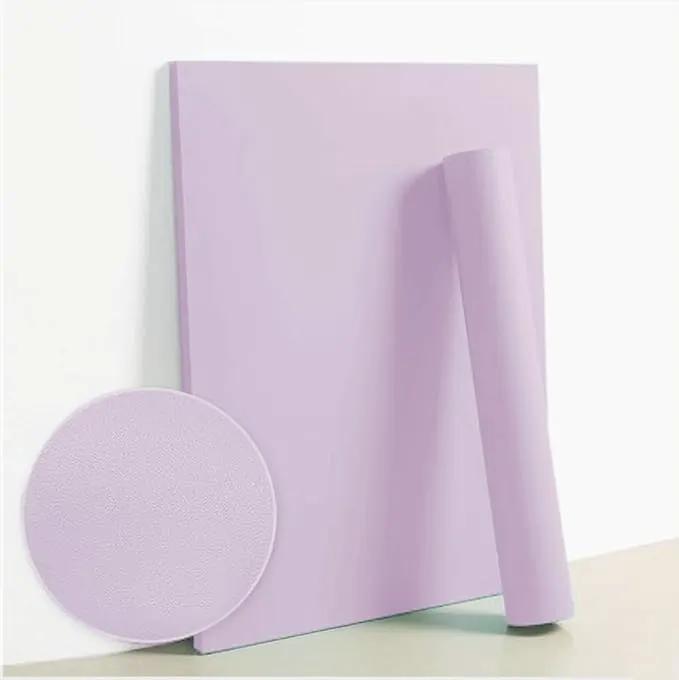 Dimoon 236''x17.7'' Purple Peel and Stick Wallpaper Contact Paper Modern Self Adhesive Wall Paper Removable Renter Friendly Textured Solid Color Shelf Cabinet Vinyl Roll (236''x17.7'',Light Purple) by GreenHaven Gardens