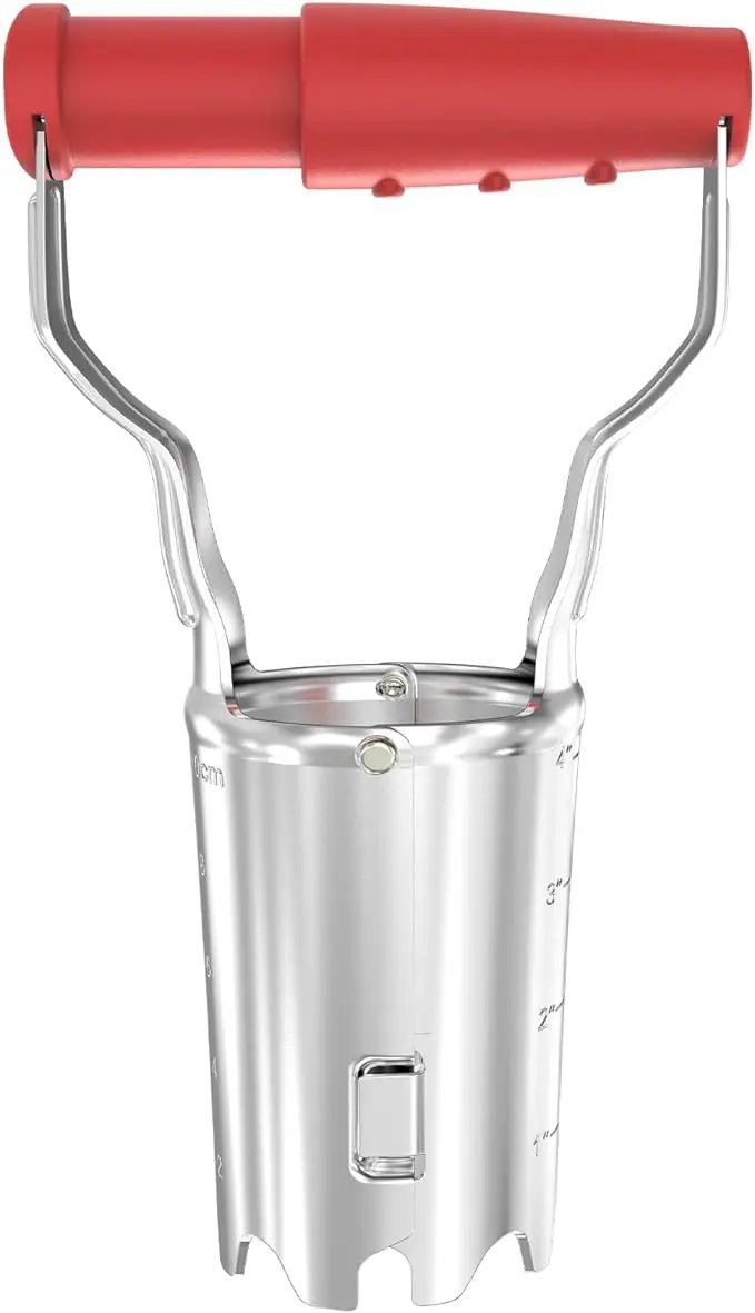 FLORA GUARD Bulb Planter with Depth Markers - Automatic Soil Releasing Seed Bulb Transplanter for Planting/Digging Tulips, Daffodils, Dahlias and More by GreenHaven Gardens