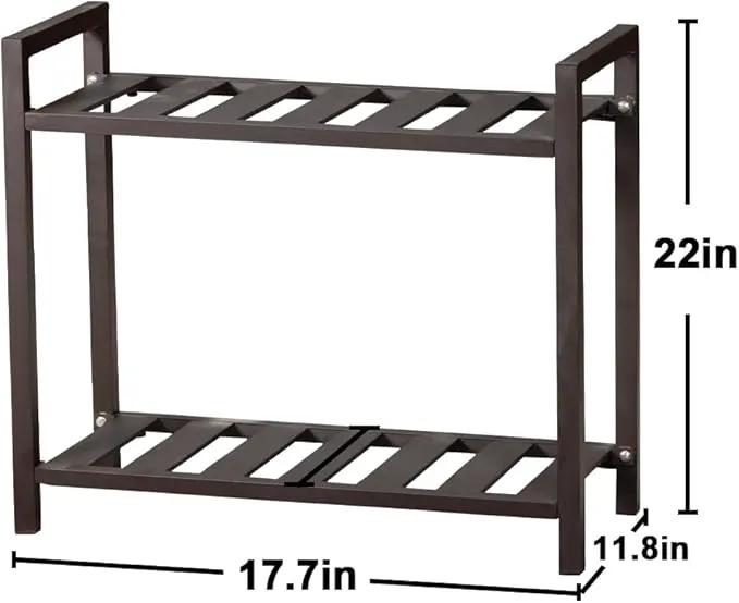 Versatile Indoor/Outdoor Plant Stand – High-Strength Aluminum with 300 LBS Load Capacity - Ideal Decor for Patios, Gardens, Living Rooms | L17.7 x W11.8 x H22 inches by GreenHaven Gardens