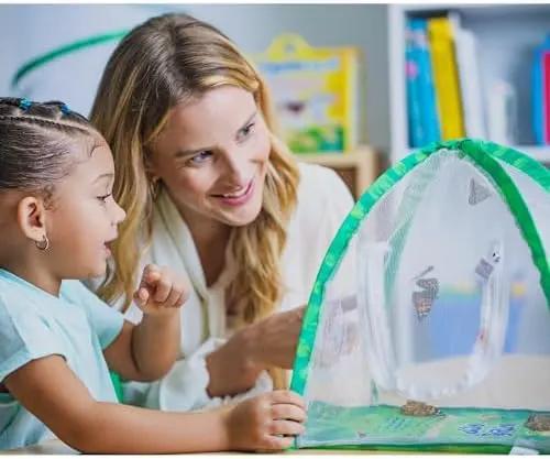 Insect Lore Butterfly Farm - Live Cup of 5 Caterpillars, Reusable Habitat, STEM Butterfly Activity Journal & Supplies - Grow, Observe and Release Painted Lady Butterflies by GreenHaven Gardens