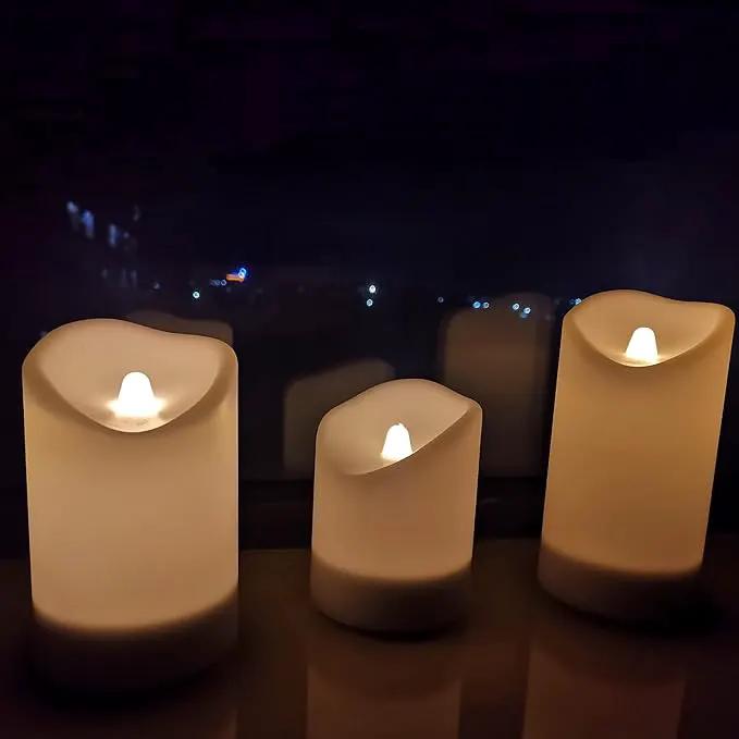 2 in 1 Rechargeable Candles, USB Solar Candles Outdoor Waterproof, Long Lasting Battery Operated Led Electric Flickering Flameless, for Outdoor Lanterns, Wedding, Christmas, Table Decorations by GreenHaven Gardens