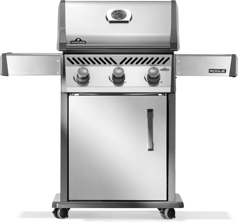 Napoleon Rogue 425 Natural Gas Grill, Stainless Steel, Durable 3-Burner Gas BBQ by GreenHaven Gardens